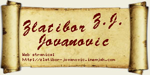 Zlatibor Jovanović vizit kartica